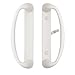 Rockwell Security Sonoma Sliding Patio Door Handle Set White Finish Fits 1-3/4 Inch Thick Doors with 3-15/16 Inch Screw Holes