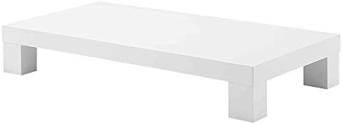 Global Furniture USA Low-Profile Rectangular Coffee Table in White Finish