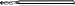 KYOCERA 1825-0781D234 Series 1825 Standard Length Ball Nose End Mill, Carbide, DLC, 30 Degree Angle, 4 Flute, 5/64" Cutting Diameter, 1/8" Shank Diameter, 0.234" Cutting Length, 1-1/2" Length