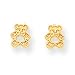 14k Polished Teddy Bear Post Childrens Earrings