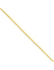 14k Gold 1.00mm Octagonal Snake Chain 20 Inches