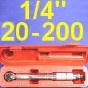 1/4 Drive CLICK Micrometer TORQUE WRENCH 20-200 Inch pound
