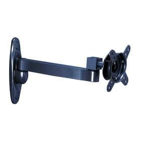 Ultra Slim Low Profile Universal Triple Arm Swing & Tilt Corner Arm LCD TV Wall Mount Bracket Black Swivel Articulated Wall Mount for 15" 17" 19" 20" 22" LCD TVs with standard VESA holes