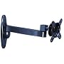 Vivomounts Ultra Slim Low Profile Universal Double Arm Swing & Tilt Corner Arm LCD TV Wall Mount Bracket Black Swivel Articulated Wall Mount for 15" 17" 19" 20" 22" 23" LCD TVs with standard VESA holes