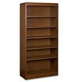 21JznRU2sGL. SL160  Radius Veneer Bookcase, 6 Shelves, 36 x 12 x 72, Cherry  Category: Wood Bookcases