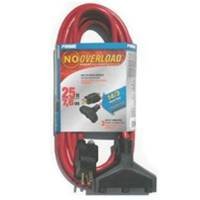 Outdoor Extension Cord with Breaker, 14 3 Gauge 25' by Prime Wire & Cable
