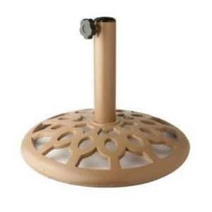 Beige Cast Iron Umbrella Base by Umbrella Bases