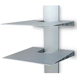 Telehook Cable Manager Shelves Silver Incl 2 Shelves All Hardware