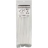 （まとめ） オーム電機 ロックタイ 300mm 白 LT-300W100WH 1袋（100本） 【×5セット】