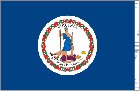 Fridge Magnet USA Virginia State Flag 7cm x 4.5cm