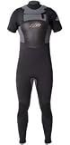 Hyperflex Wetsuits Men's Amp Surf Series 2.5mm S/S Full Suit,Black/Silver,X-Large Short