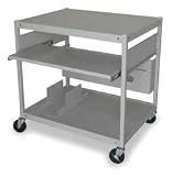 Dakota Designs 1DNN9 Mobile Computer Cart, Grey Mist
