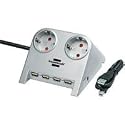 Brennenstuhl Desktop-Power mit USB-Hub Steckdosenleiste 2-fach 1.8 m silber