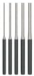 Westward 2AJB1 Long Drive Pin Punch Set, 1/8 To 3/8 In