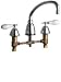 Arch Spout Faucet - Porcelain Lever Handles - Swing Spout - Chrome