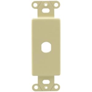 OEM Systems IWM-1P-A Decorator Style Empty Connector Plate (Almond, 1 Connector)