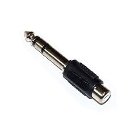 Phono RCA to 6.35mm Stereo Jack Adapter - High Quality Connectors - Convert 6.3 to Phono / RCA
