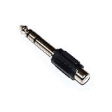 Phono RCA to 6.35mm Stereo Jack Adapter - High Quality Connectors - Convert 6.3 to Phono / RCA