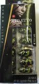 Pretty Women Stiletto Nails black with green bats by Pretty Women