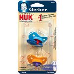 NUK Fashion Pacifiers, Silicone - Size 1 - Blue / Green
