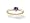 14K Yellow Gold Genuine Heart Amethyst and Diamond Ring - Size 4
