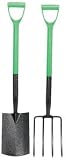 Draper 16566 Easy Find Carbon Steel Garden Fork and Spade Set
