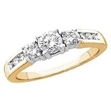 Certified 14kt. Gold, 1 ct. tw. Diamond Engagement Ring