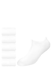 5 Pairs of Plain Trainer Liner Socks