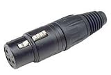 Neutrik NC3FX-B XLR Female Black w/Gold Contacts