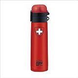 Eco Friendly Alfi ISO Stainless Steel Red Swiss Cross 0.5 Liter Twin-Walled Thermos Drinking Bottle