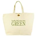 Murval of Paris Organic Canvas Tote - Look, Think, Act Green