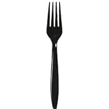 Black Velvet Plastic Forks (24 Pack)