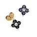 1 Carat Sapphire & Diamond Earrings in 14K Yellow Gold