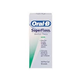 Oral-B Super Floss, Dental Floss, Mint (50-Count)