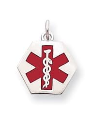 Sterling Silver Medical Jewelry Pendant