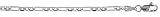 Sterling Silver 5/32 (3.7 mm) Diamond Cut 3+1 Cable Chain, NICKEL FREE