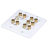 Datacomm 45-0060 5.1 Surround Sound 2-Gang Plate (White)