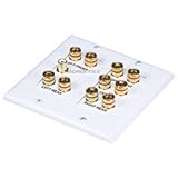 Datacomm 45-0060 5.1 Surround Sound 2-Gang Plate (White)