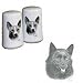 Schipperke Small Salt and Pepper Shakers, Porcelain by Rosalinde (3')
