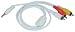 Search : 3.5mm Male / 3 RCA, iPod / MP3 Audio/Video Cable, White, 6 ft