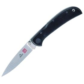 ALMAR AL1002UBK2 Hawk/Ultralight 2 3/4 in. Black Micarta Satin Plain