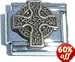 Clearly Charming Celtic Cross Italian Charm Bracelet Link