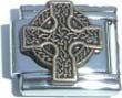 Clearly Charming Celtic Cross Italian Charm Bracelet Link
