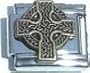 Clearly Charming Celtic Cross Italian Charm Bracelet Link