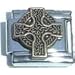 Clearly Charming Celtic Cross Italian Charm Bracelet Link