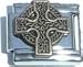 Clearly Charming Celtic Cross Italian Charm Bracelet Link