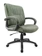 Dakota Designs 2UMW3 Microsuede Midback Chair, 38 In, Grn