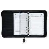 Franklin Covey 99384 Day planner deluxe starter set, sedona leather binder, 8-1/2 x 11, black