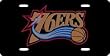 Philadelphia 76ers Laser Cut Black License Plate - SET OF 6 - Sports Merchandise