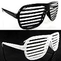 NEW 2 KANYE STRONGER SHUTTER SHADES HIP HOP SUNGLASSES BLACK AND WHITE